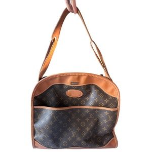 Louis Vuitton Unisex Monogram Carry On French Co Vintage 70s Rare AUTHENTIC